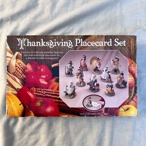 Vintage 1993 Dillard’s Thanksgiving Placecard Set 10‎ Porcelain Figurines Unused